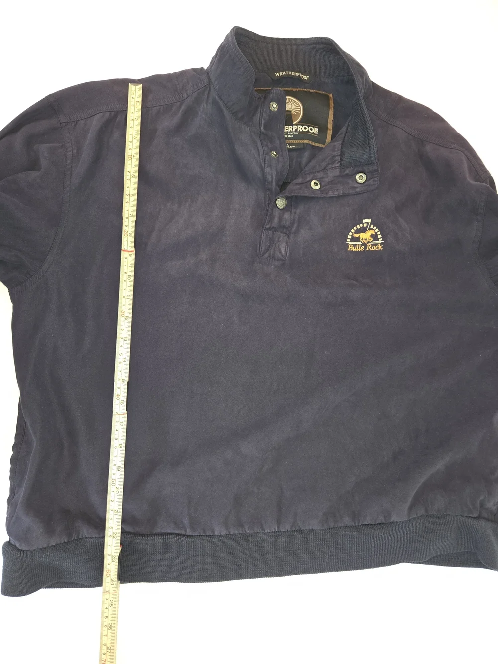 Bulle Rock Navy Embroidered Polo-Style Top Mens Size L